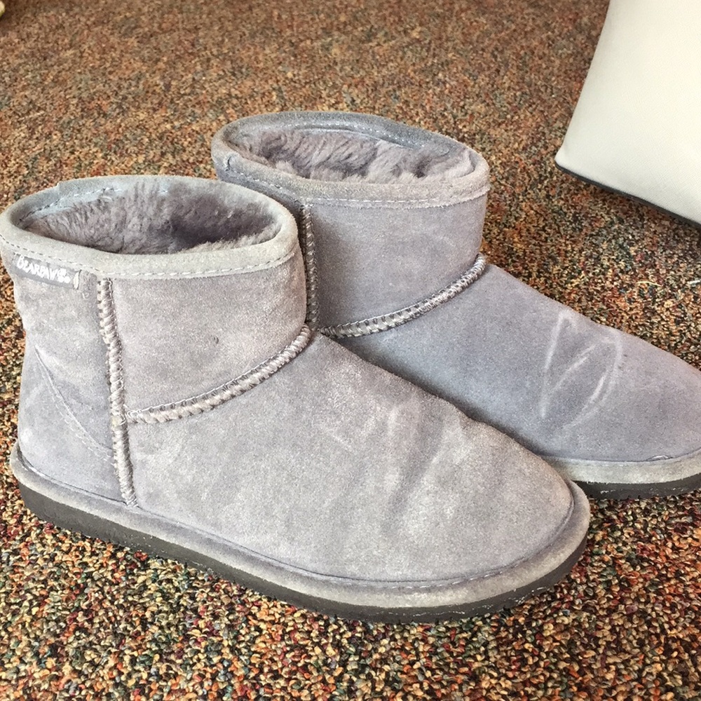 Short Gray Bearpaw Boots